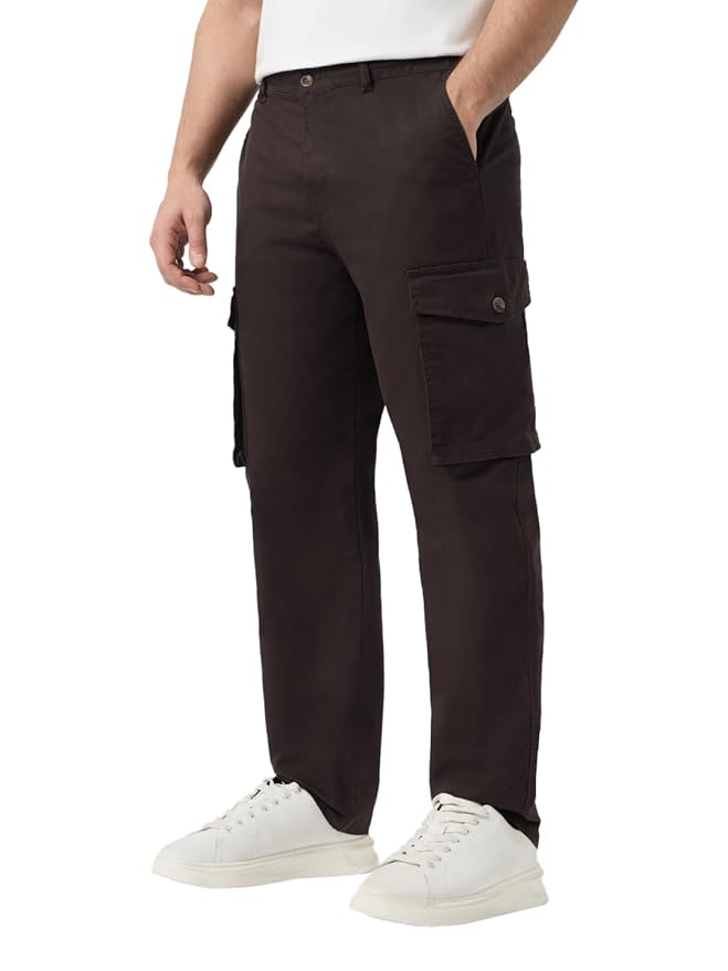 Shein Semi Elasticated Waist Buckle Strap Pleated - Image 2