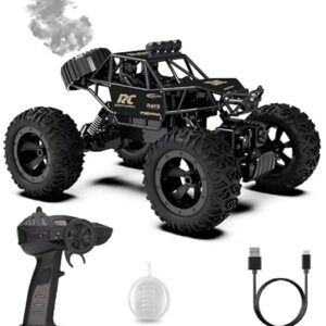Royals hub Rock Crawler Car with Smoke Offroader Rc Car High Speed 5 Functions 1:16 RC Car with Smoke Fog Styled Climbing Monster Truck Rechargeable Remote Control Car for Kids