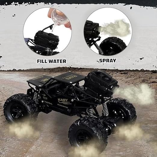 Royals hub Rock Crawler Car with Smoke Offroader Rc Car High Speed 5 Functions 1:16 RC Car with Smoke Fog Styled Climbing Monster Truck Rechargeable Remote Control Car for Kids - Image 2