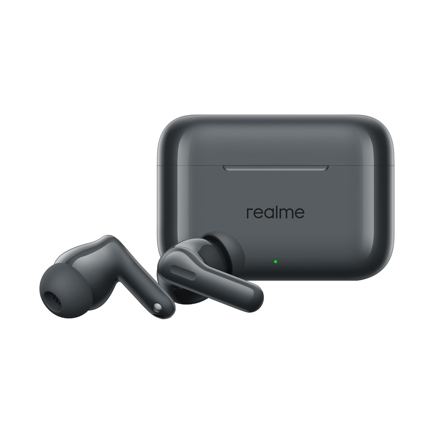 realme Buds T200 True Wireless Earbuds with Hi-Res Audio, 12.4mm Dynamic Bass Drivers, 32 dB ANC, Quad Mic, 45ms Latency, Upto 50 Hrs Playback, Fast Charge, IP55 Rated, BT 5.4 (Mystic Grey) - Image 2